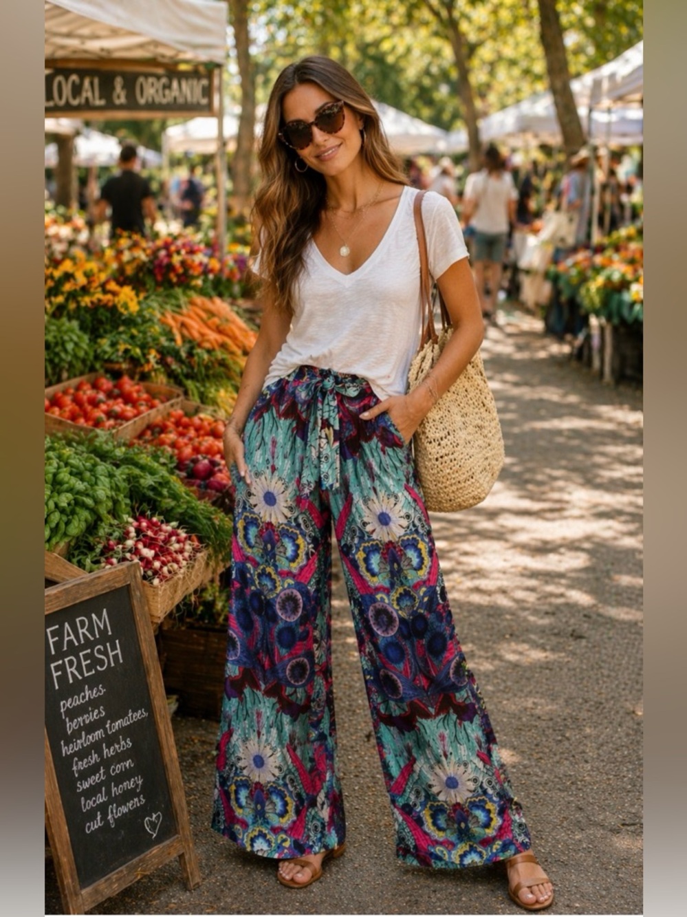 Desigual PALAZZO‎ PANTS M. CHRISTIAN LACROIX Wearable Art Abstract | Size S